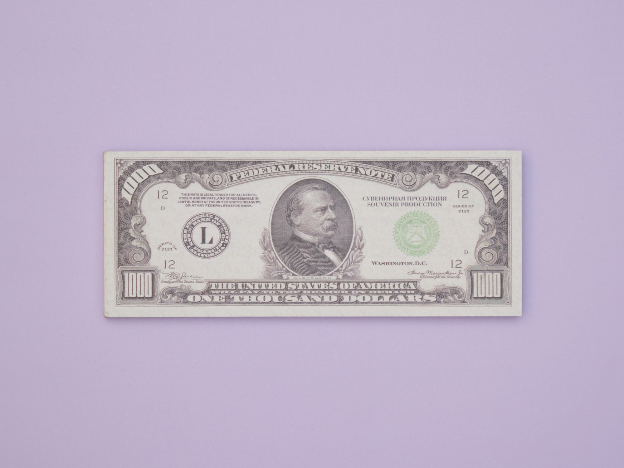 банкнота 1000 долларов сша фото